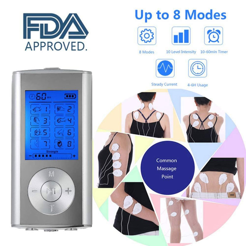 Dez ems unidade 8 modos fisioterapia dispositivo palma digital melhor máquina de alívio da dor para o pescoço volta estimulador muscular lombar terapia corpo massageador