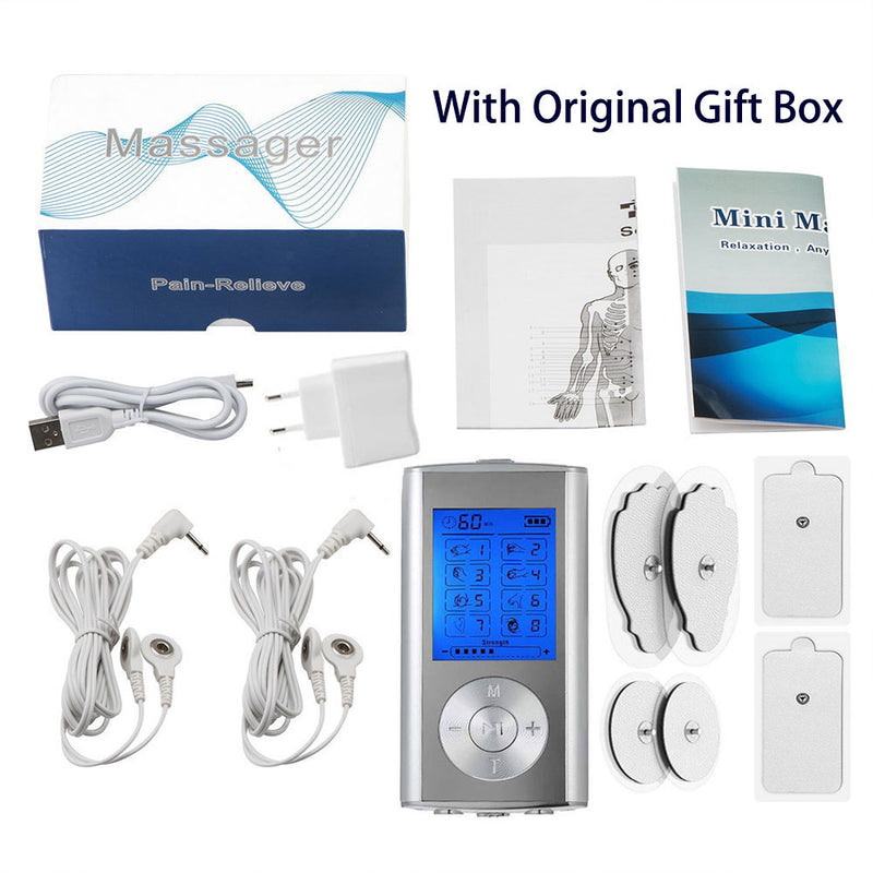 Dez ems unidade 8 modos fisioterapia dispositivo palma digital melhor máquina de alívio da dor para o pescoço volta estimulador muscular lombar terapia corpo massageador