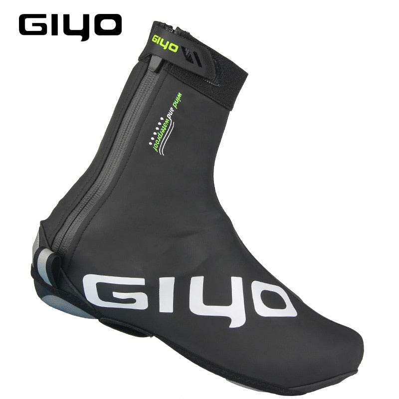 Galochas de ciclismo à prova d'água GIYO Coberturas para sapatos de bicicleta reflexivas à prova de vento MTB Road Winter Fleece Protetor de bloqueio de bicicleta quente