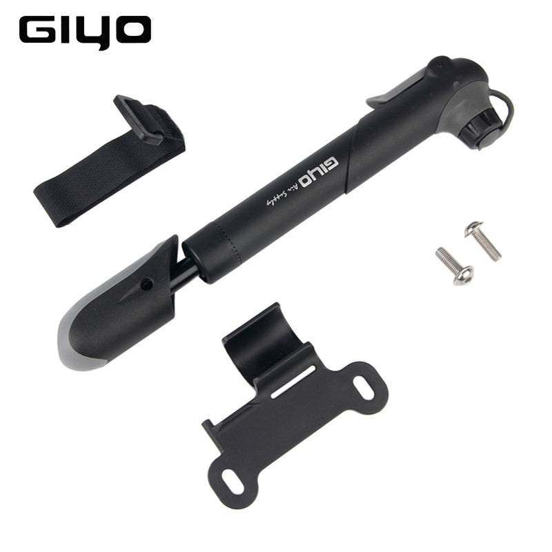 Bomba de bicicleta Giyo 105g portátil Mini MTB Mountain Bike bombas 100 psi de alta pressão para ciclismo bomba de ar manual bola pneu inflador