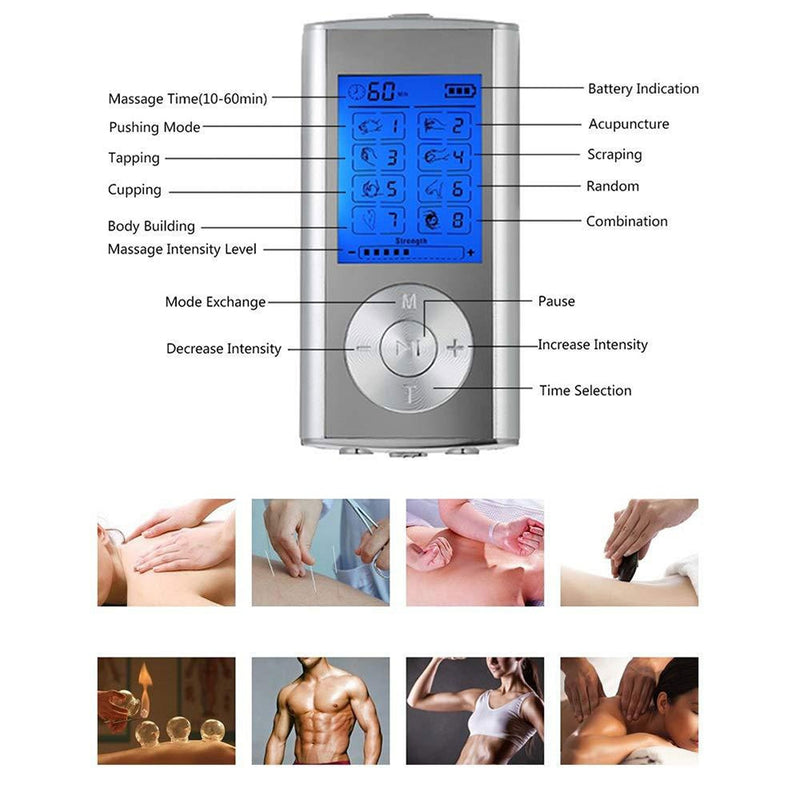 Dez ems unidade 8 modos fisioterapia dispositivo palma digital melhor máquina de alívio da dor para o pescoço volta estimulador muscular lombar terapia corpo massageador