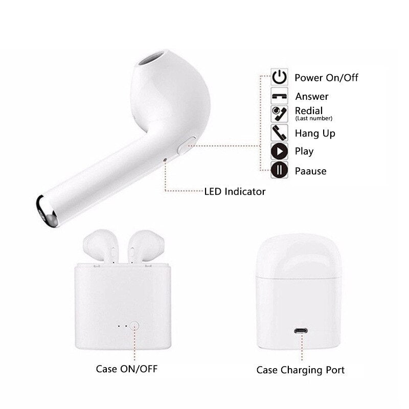Fone de Ouvido - 2023 novo f9 tws sem fio bluetooth led toque estéreo cancelamento ruído earplug com 2000mah caso carregamento energia móvel