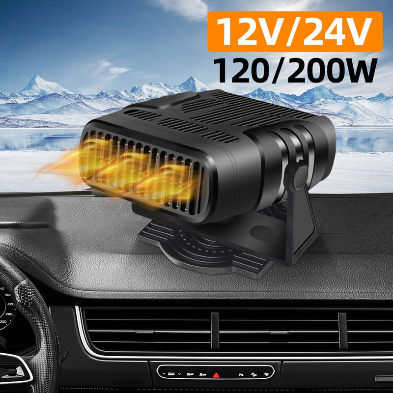Aquecedor de carro portátil 12v/24v 120w 200w aquecimento do pára-brisa automático defogger de aquecimento rápido para todos os carros