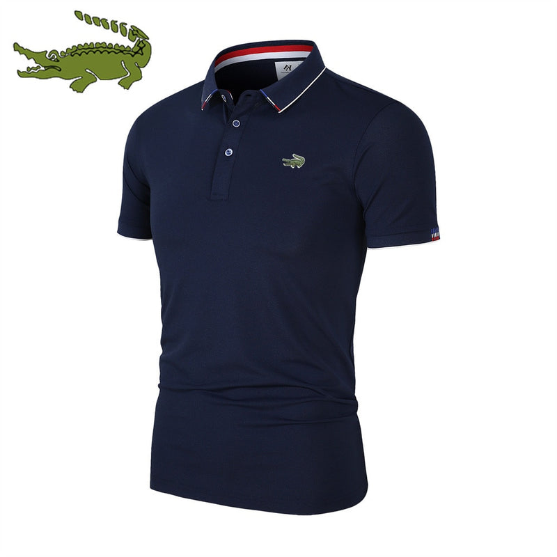 Camisa gola polo masculina venda quente camisa polo verão novo negócio lazer de alta qualidade lapela polo para o homem