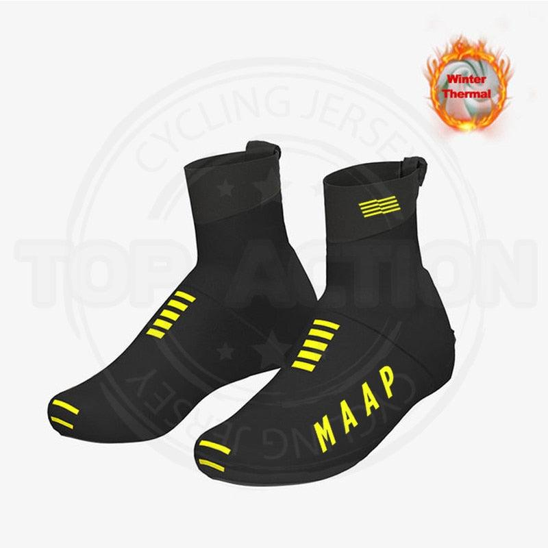 2022 maap mais novo inverno térmica ciclismo capa de sapato ciclismo coverroad bicicleta overshoes cubre sapato capa à prova vento