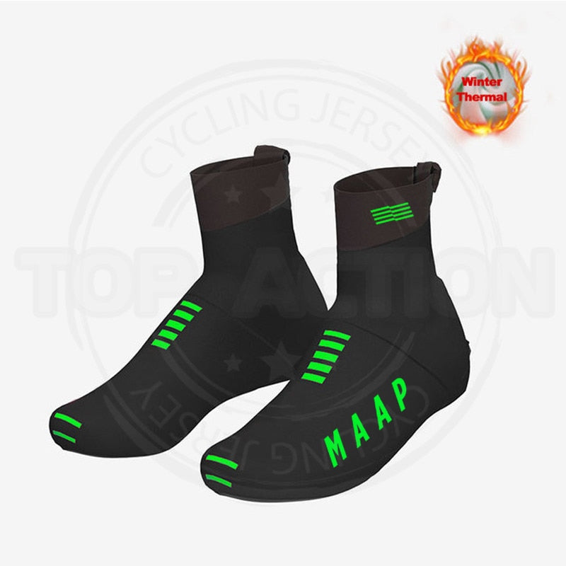 2022 maap mais novo inverno térmica ciclismo capa de sapato ciclismo coverroad bicicleta overshoes cubre sapato capa à prova vento