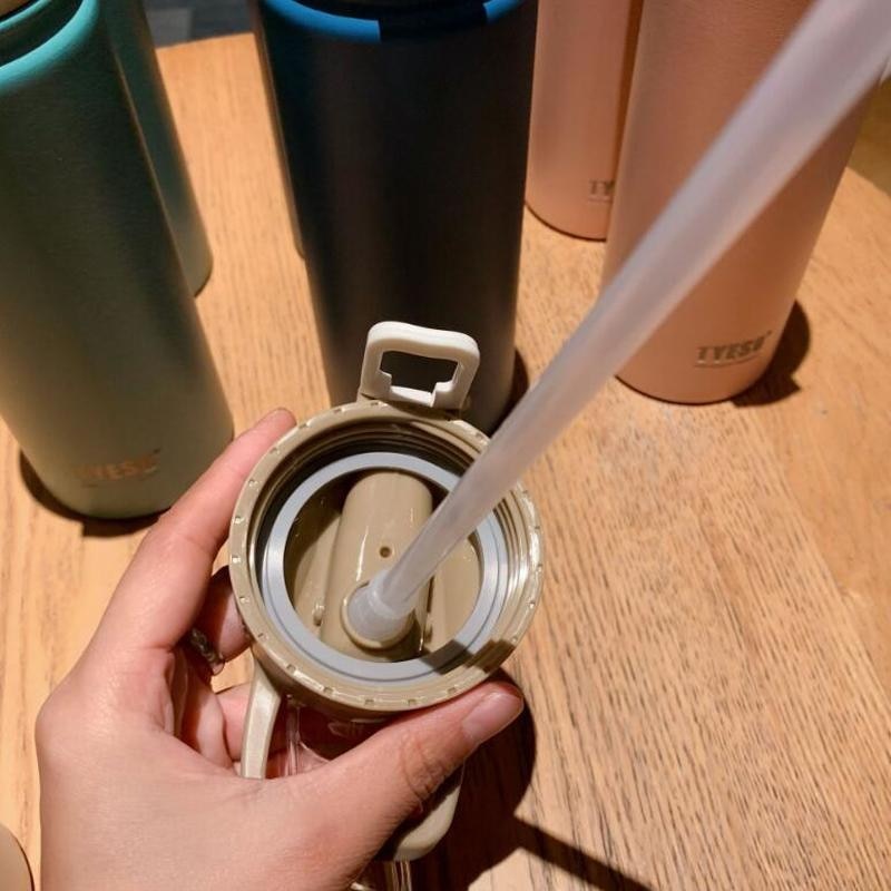 Garrafa Térmica Aço Inoxidável, 530ml/750ml, copo térmico de aço inoxidável, garrafa de água, garrafa isolada para esportes ao ar livre.
