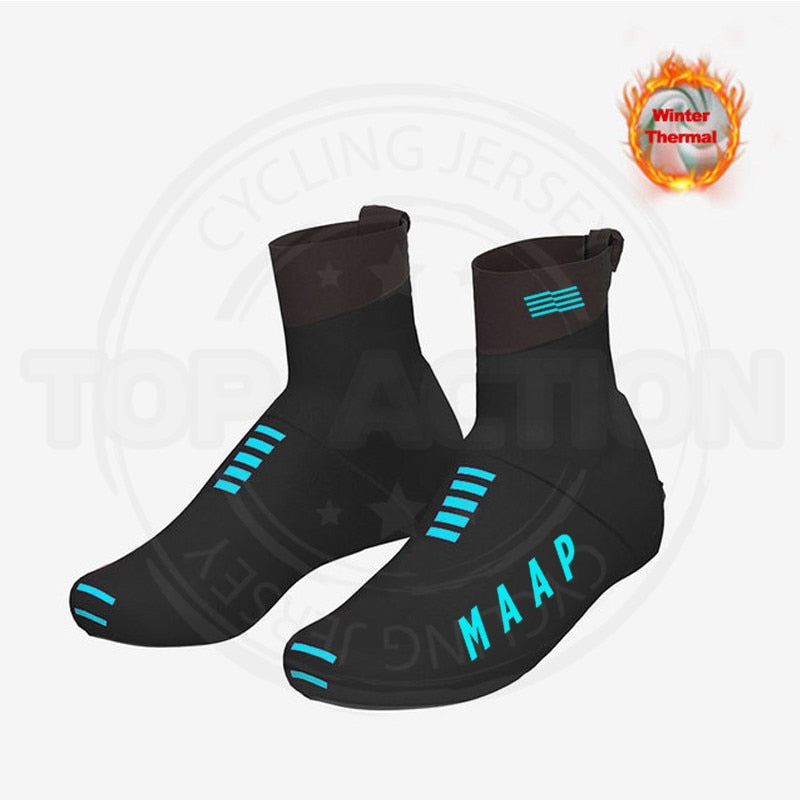 2022 maap mais novo inverno térmica ciclismo capa de sapato ciclismo coverroad bicicleta overshoes cubre sapato capa à prova vento