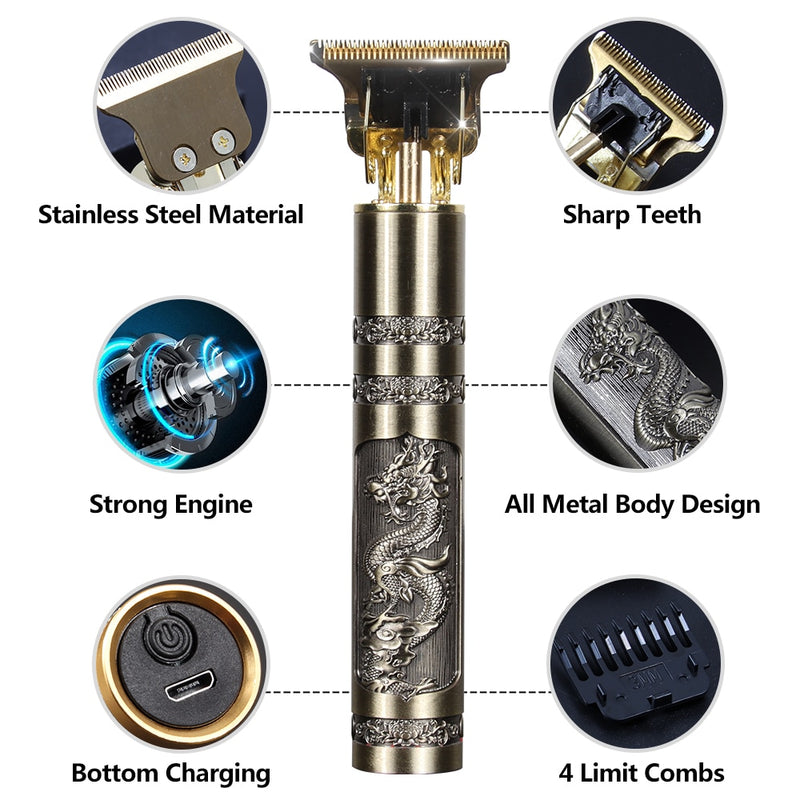Máquina de Corte de Cabelo Weasti clipper recarregável máquina de corte de cabelo elétrica profissional aparador de barbeiro electr shaver lâmina de acabamento sem fio