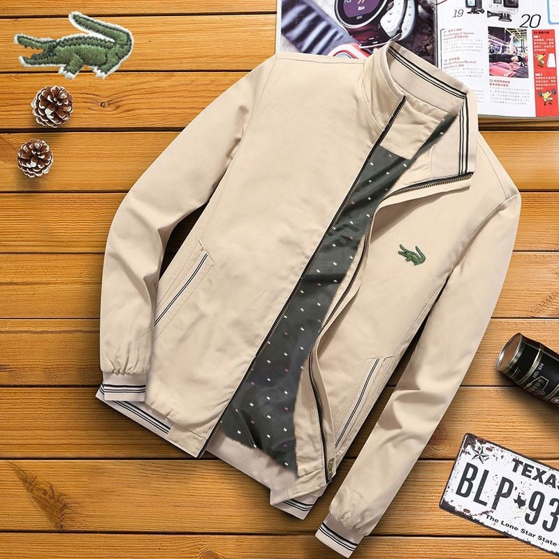 Casaco masculino casual de alta qualidade estilo outono e inverno de pelúcia engrossado com zíper de algodão